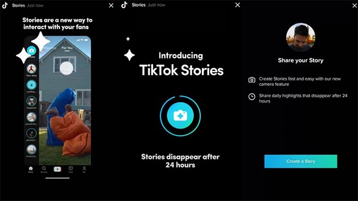 Story (Tin) trên TikTok cũng hoạt động tương tự như tính năng Story của các nền tảng mạng xã hội khác
