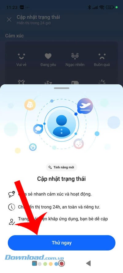 Nhấn vào nút Thử ngay