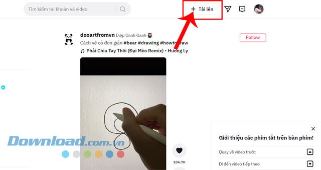 Click chuột vào biểu tượng dấu