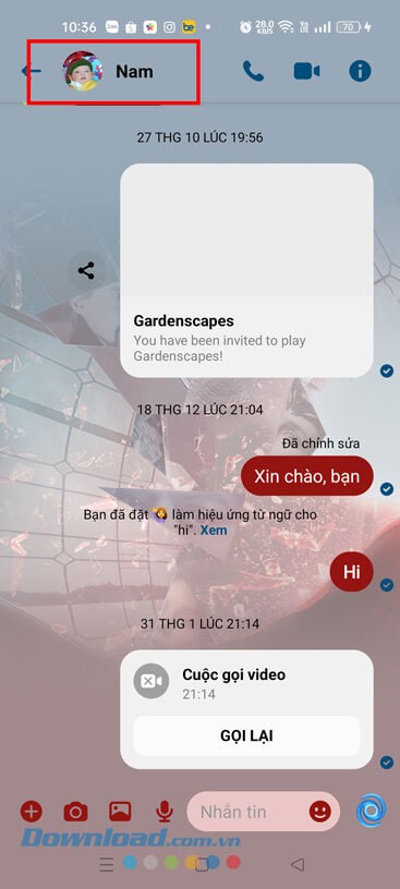Hướng dẫn đặt avatar làm cảm xúc nhanh trên Messenger