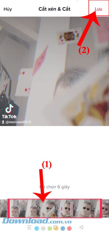 Tùy chỉnh đoạn video muốn làm ảnh đại diện TikTok