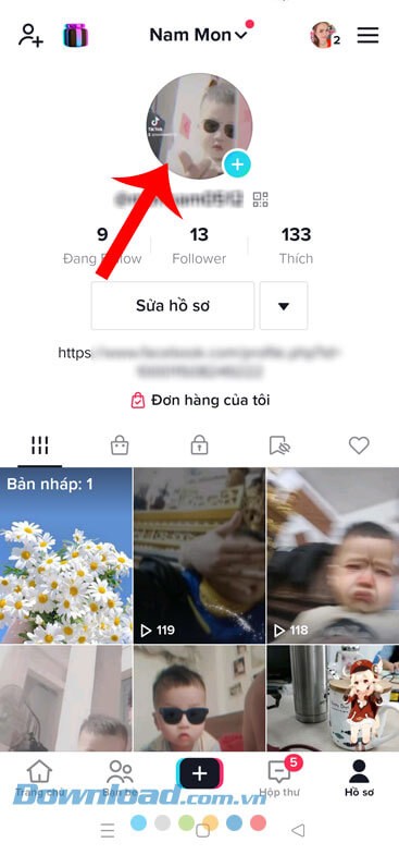 Ảnh đại diện TikTok được đặt bằng video