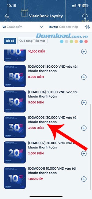 doi diem tich luy Vietinbank iPay 3*396372