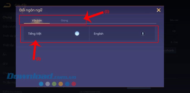 Thay đổi ngôn ngữ