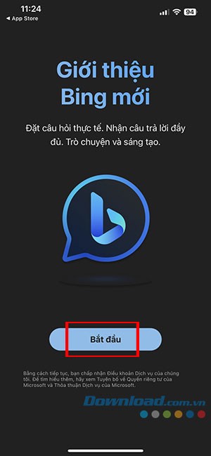 Hướng dẫn sử dụng Bing AI chatbot trên điện thoại
