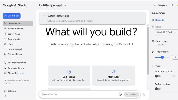 Hướng dẫn sử dụng Google AI Studio cơ bản