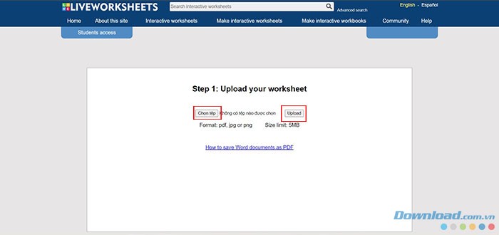Hướng dẫn sử dụng LiveWorksheets cho giáo viên - Cơ bản