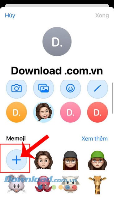 Nhấn vào biểu tượng dấu “+”
