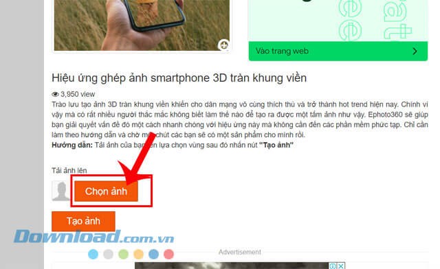 Ghép Ảnh 3D Smartphone Tràn Khung Viền Online - Hướng Dẫn Chi Tiết