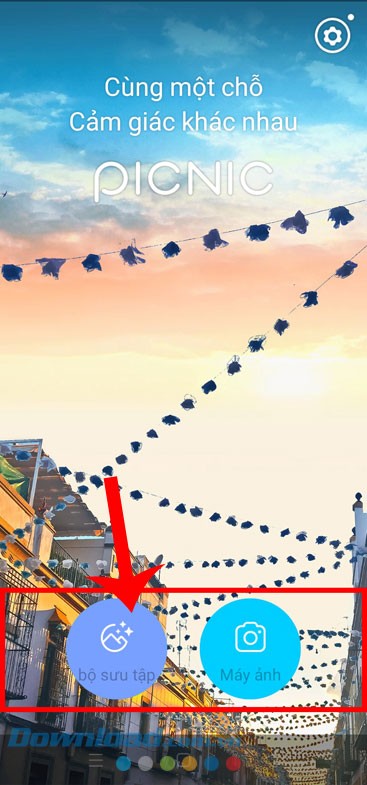 Nhấn vào mục Bộ sưu tập