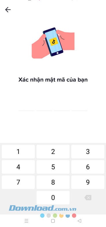 Nhập lại mật mã xác nhận