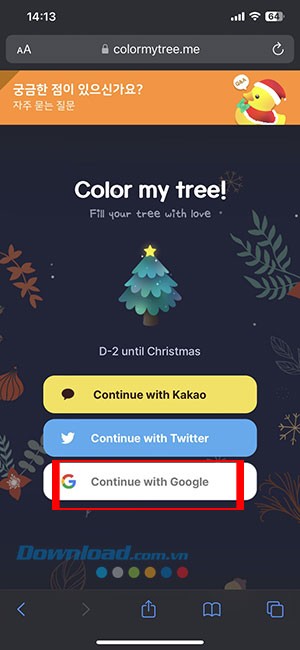 Gửi lời chúc Giáng Sinh ý nghĩa cho bạn bè với Colormytree