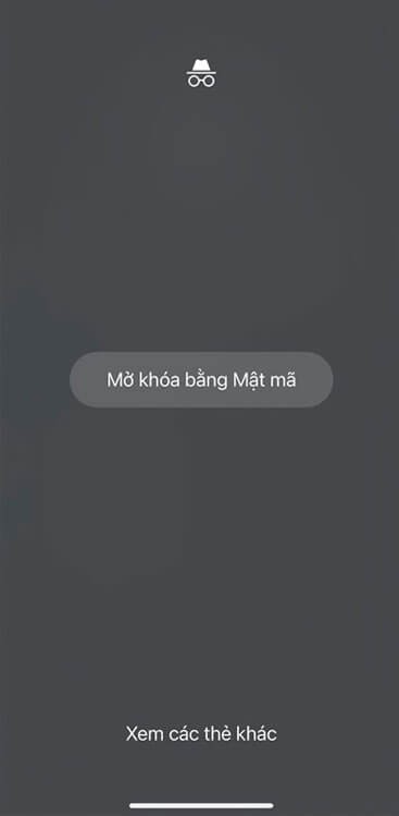 Chạm vào nút Mở khóa bằng mật mã