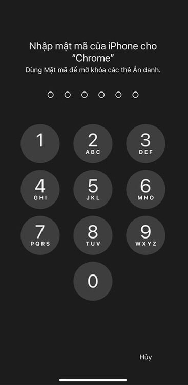 Nhập mã mở khóa