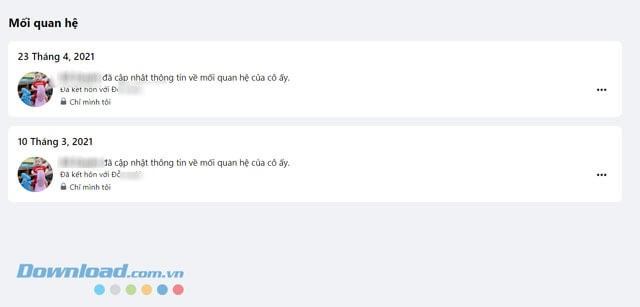 Tình trang mối quan hệ của mình trên Facebook