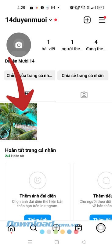 Chọn bài viết bất kỳ để tạo video Reels.