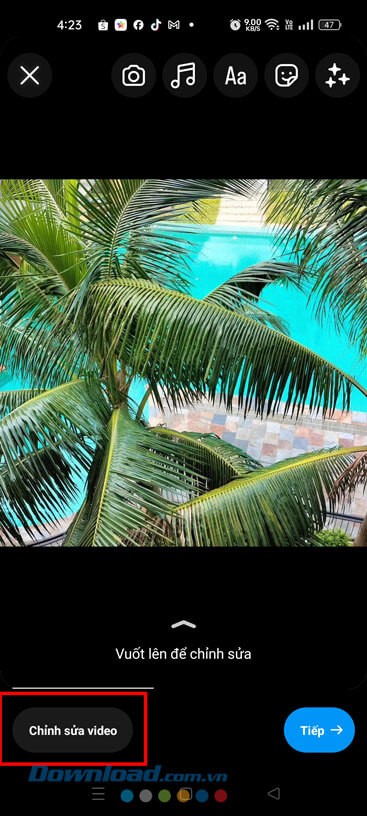 Nhấn vào mục Chỉnh sửa video