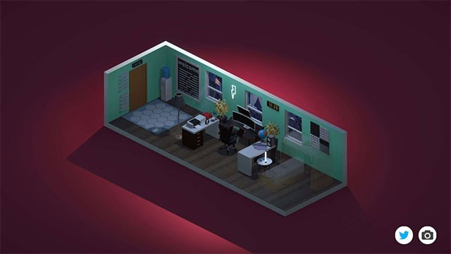 Chụp ảnh căn phòng ảo với nút Camera và lưu về máy