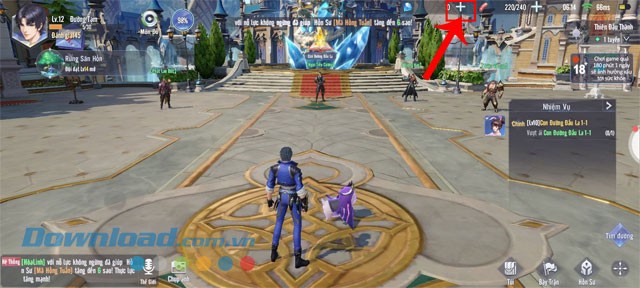 Chạm vào biểu tượng dấu