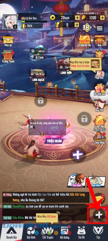 Nhấn vào biểu tượng dấu