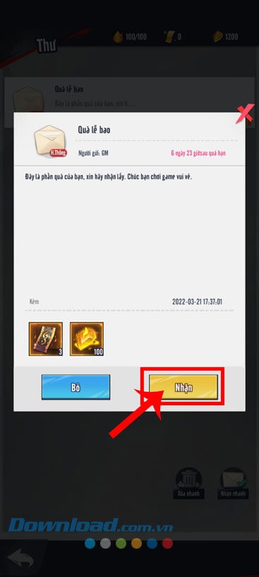 Nhấn vào nút Nhật