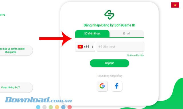 Đăng nhập tài khoản game