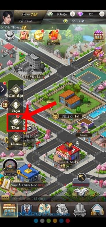 Nhấn vào mục Thư