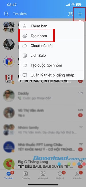 Cách tạo nhóm trên Zalo nhanh chóng, đơn giản