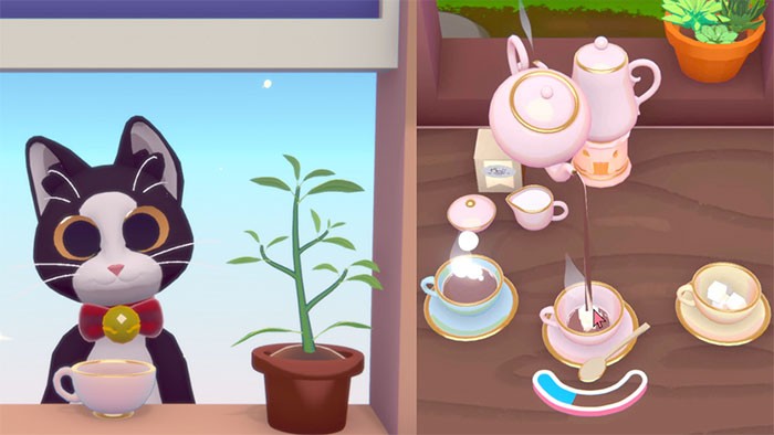 Pha trà để phục vụ những vị khách là các chú mèo dễ thương trong Pekoe