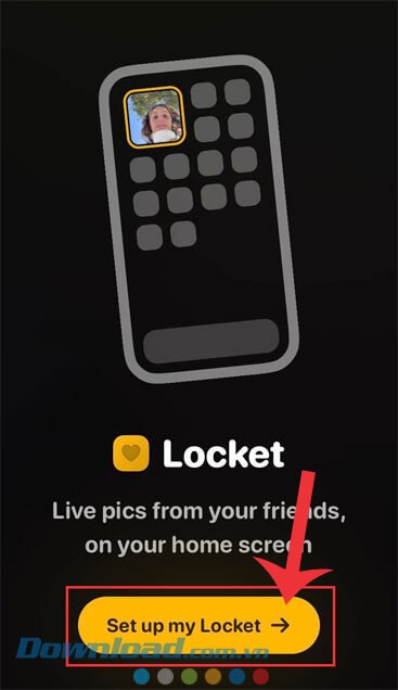 Ấn vào nút Set up my Locket