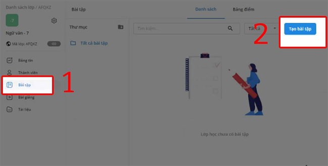 Giao bài tập cho giáo viên