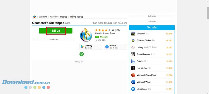 Hướng dẫn tải và cài đặt Geometer's Sketchpad