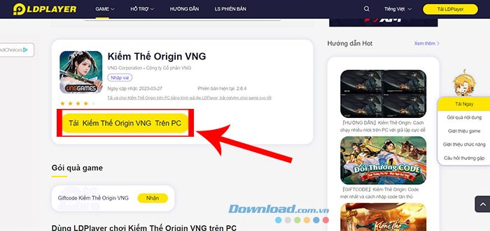 Hướng dẫn tải và chơi Kiếm Thế Origin trên PC