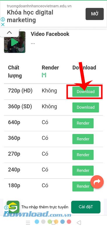 Nhấn vàio nút Download