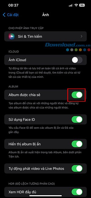 cach tao album duoc chia se tren iPhone 9*466086