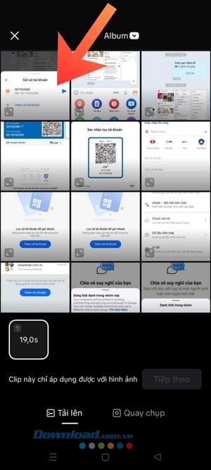 Lựa chọn một tấm ảnh bất kỳ