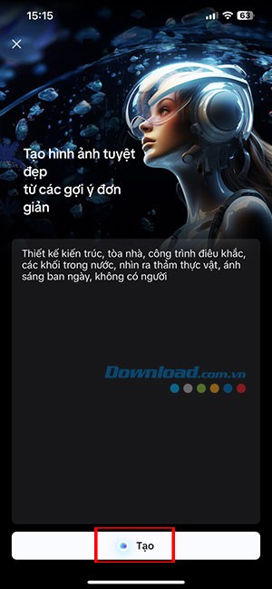 cach tao hinh anh tu van ban bang CapCut AI 7*461331