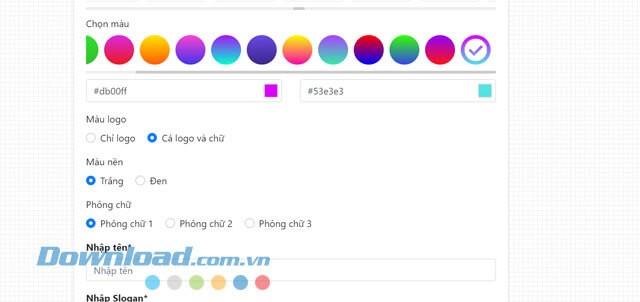 Lựa chọn màu sắc cho logo