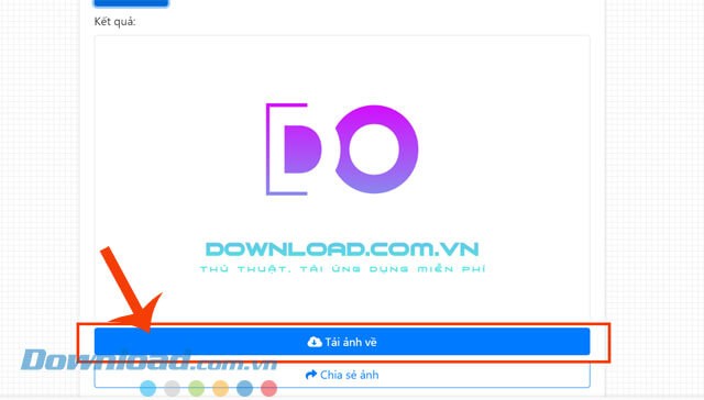Nhấp chuột vào nút Tải ảnh về