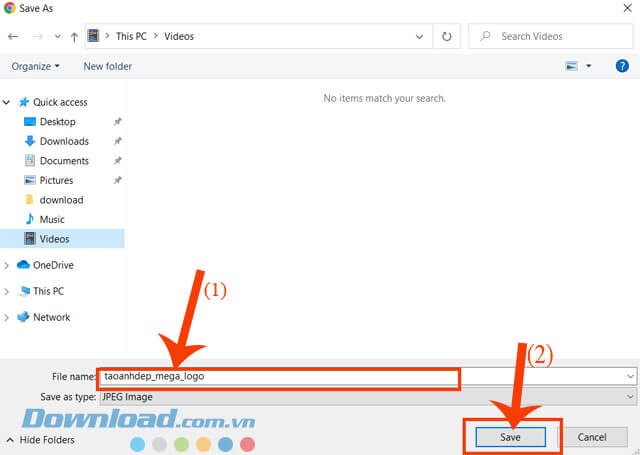 Lưu hình ảnh logo về máy