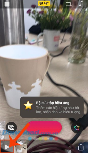 Nhấn vào biểu tượng Phát