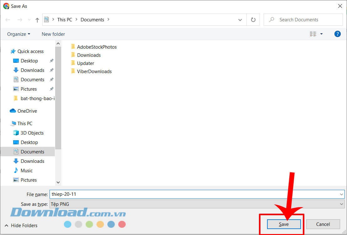 Đặt tên cho file ảnh