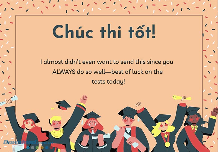 Hướng dẫn tạo thiệp chúc thi tốt trực tuyến