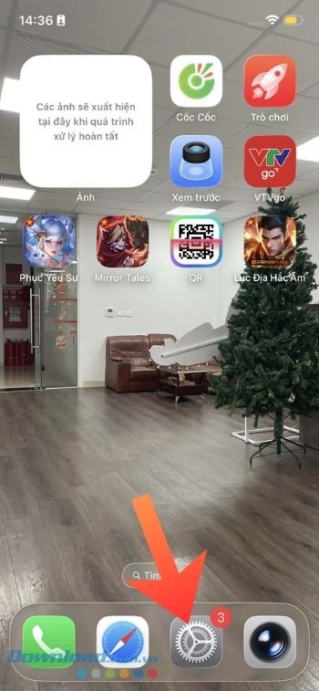 Mở ứng dụng Cài đặt trên iPhone