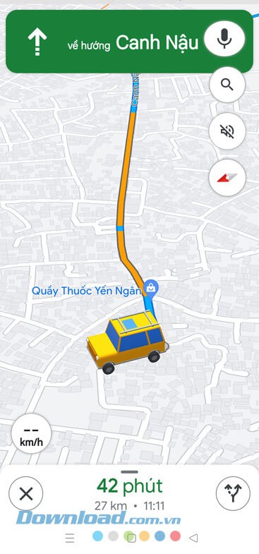 Bắt đầu di chuyển trên Google Maps