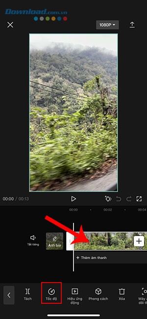 thay doi toc do video CapCut dien thoai 3*418425
