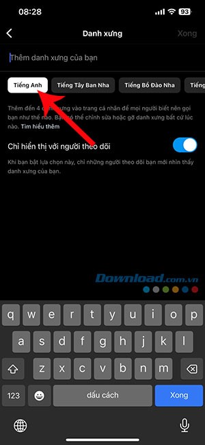 them danh xung vao bio Instagram 4*423453