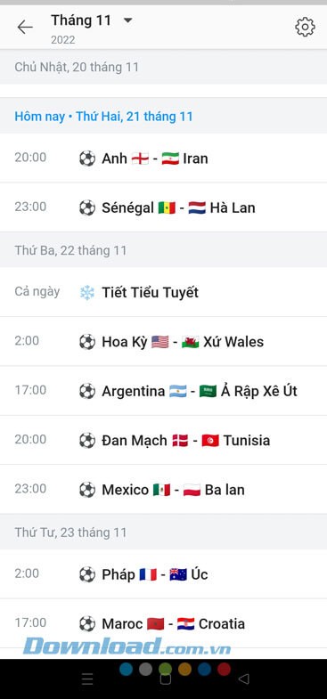 Lịch thi đấu World Cup 2022 đã tích hợp thêm vào Lịch Zalo