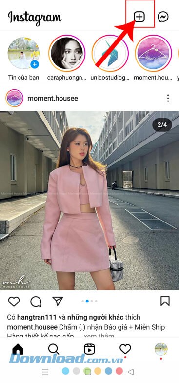 Ấn vào biểu tượng dấu “+”