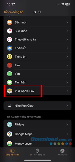Hướng dẫn thiết lập và thanh toán Apple Pay trên Apple Watch